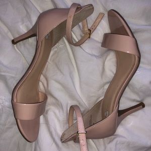 BP nude ankle strap heels